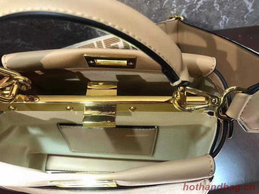 FENDI PEEKABOO ISEEU SMALL leather bag F1615 apricot