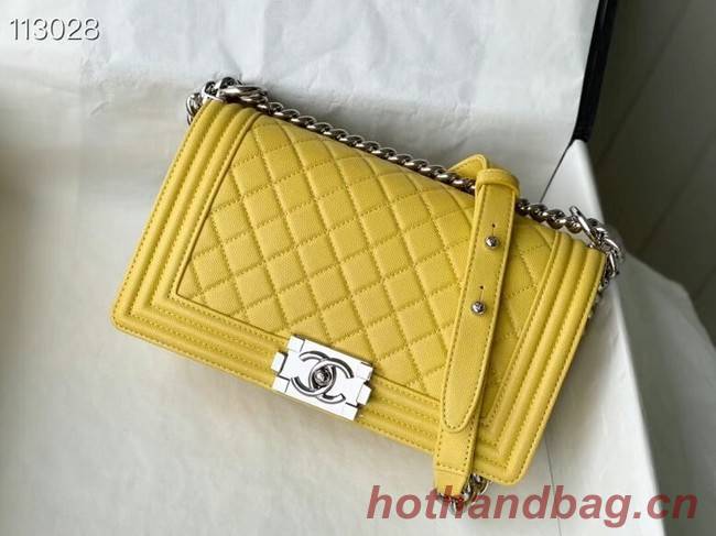 Chanel Le Boy Flap Shoulder Bag Original Leather A67086 yellow