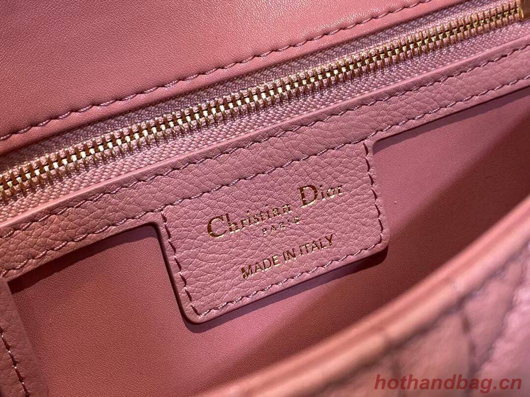 Dior SMALL DIOR CARO BAG Soft Cannage Calfskin M9241 pink