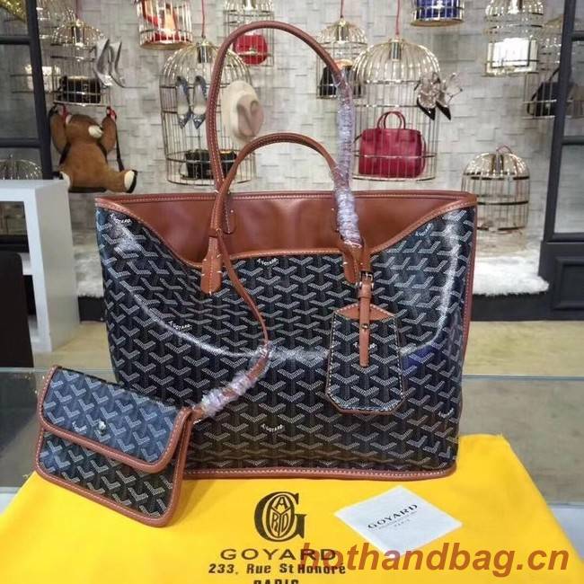 Goyard Calfskin Leather Tote Bag 20208 royal blue&brown