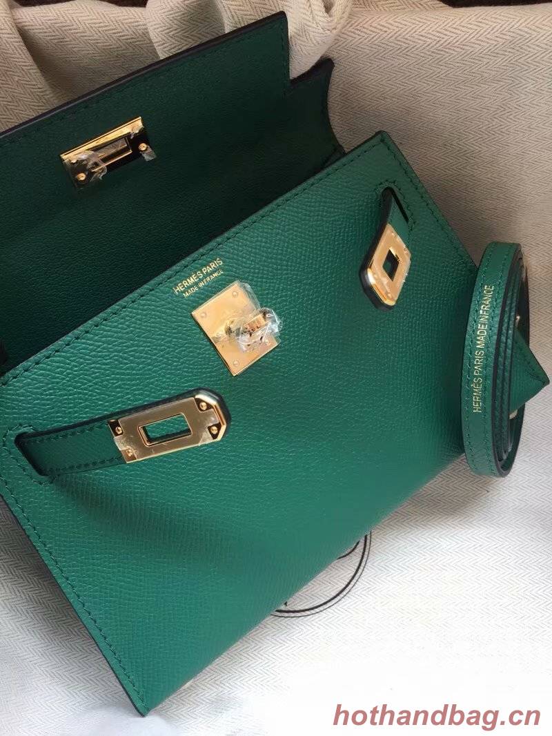 Hermes Kelly 19cm Shoulder Bags Epsom Leather KL19 green