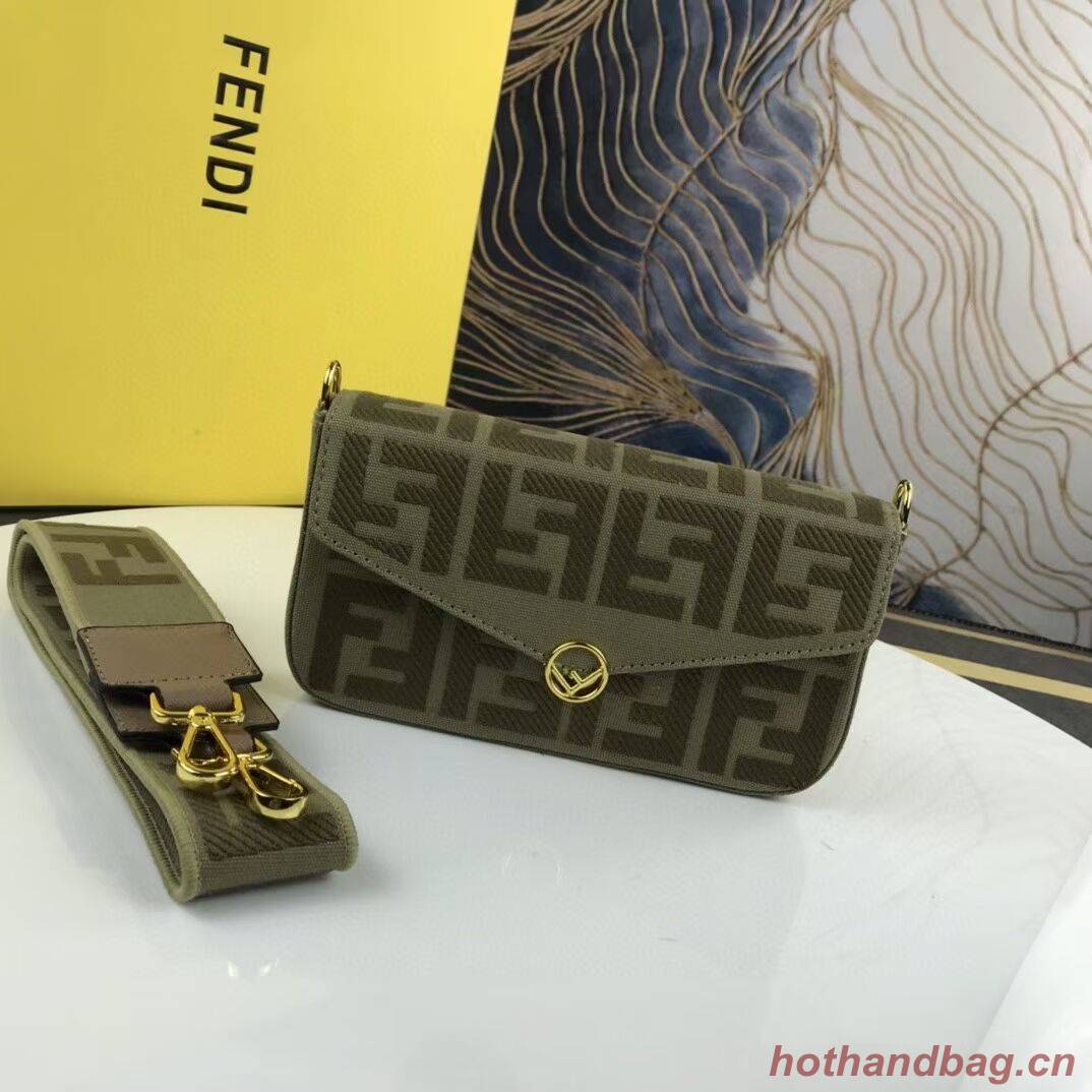 FENDI fabric bag F1230 green