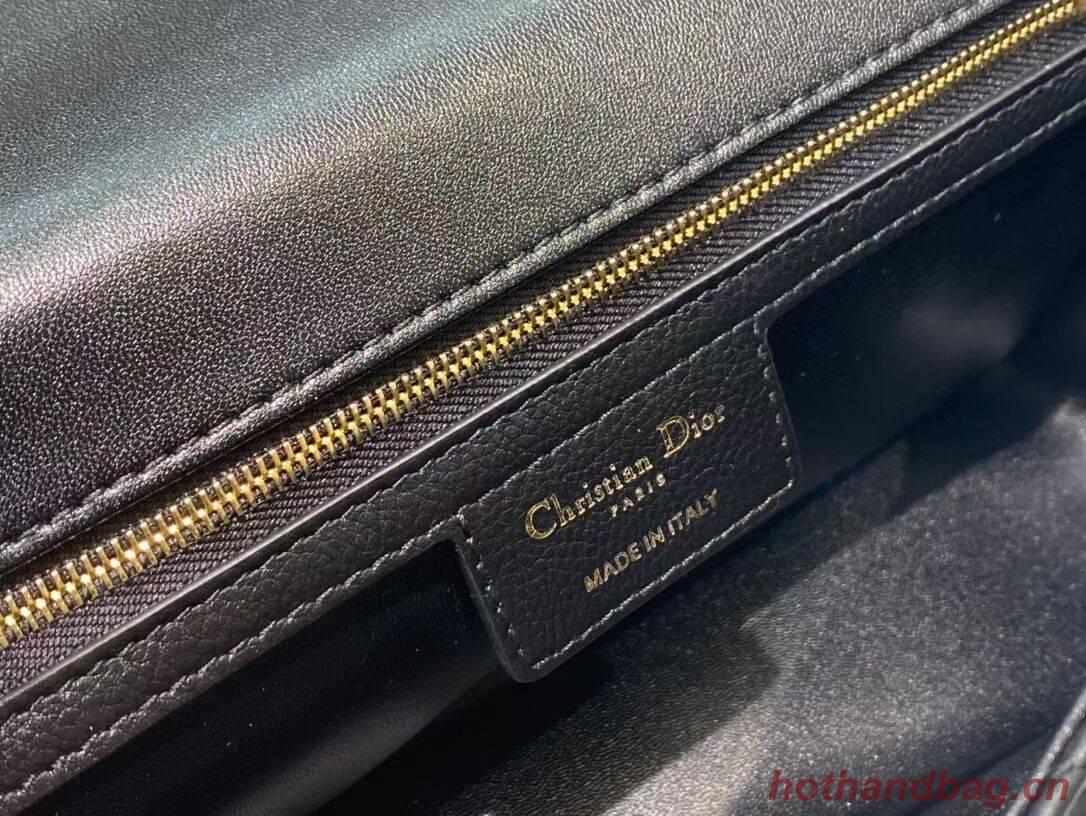 MEDIUM DIOR CARO BAG Soft Cannage Calfskin M9242 black