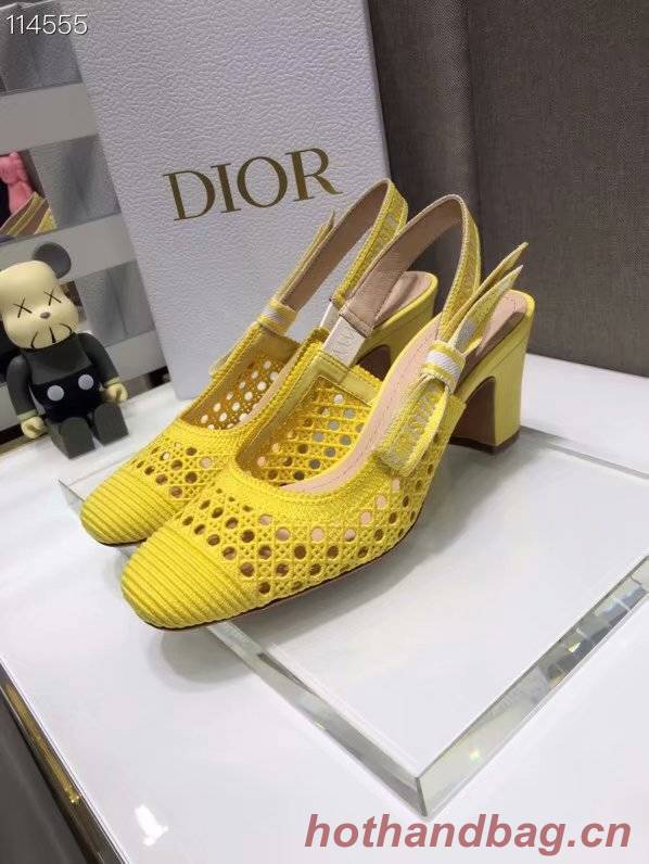 DIOR & MOI SLINGBACK PUMP Mesh Cannage Embroidery Dior777DJ-1