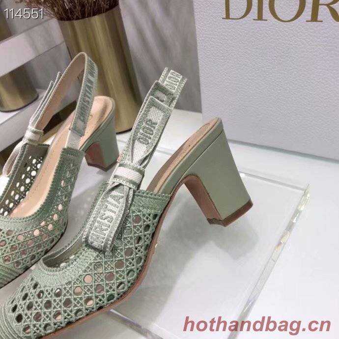 DIOR & MOI SLINGBACK PUMP Mesh Cannage Embroidery Dior777DJ-4