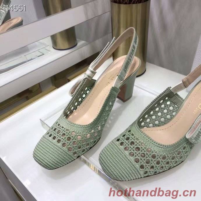 DIOR & MOI SLINGBACK PUMP Mesh Cannage Embroidery Dior777DJ-4