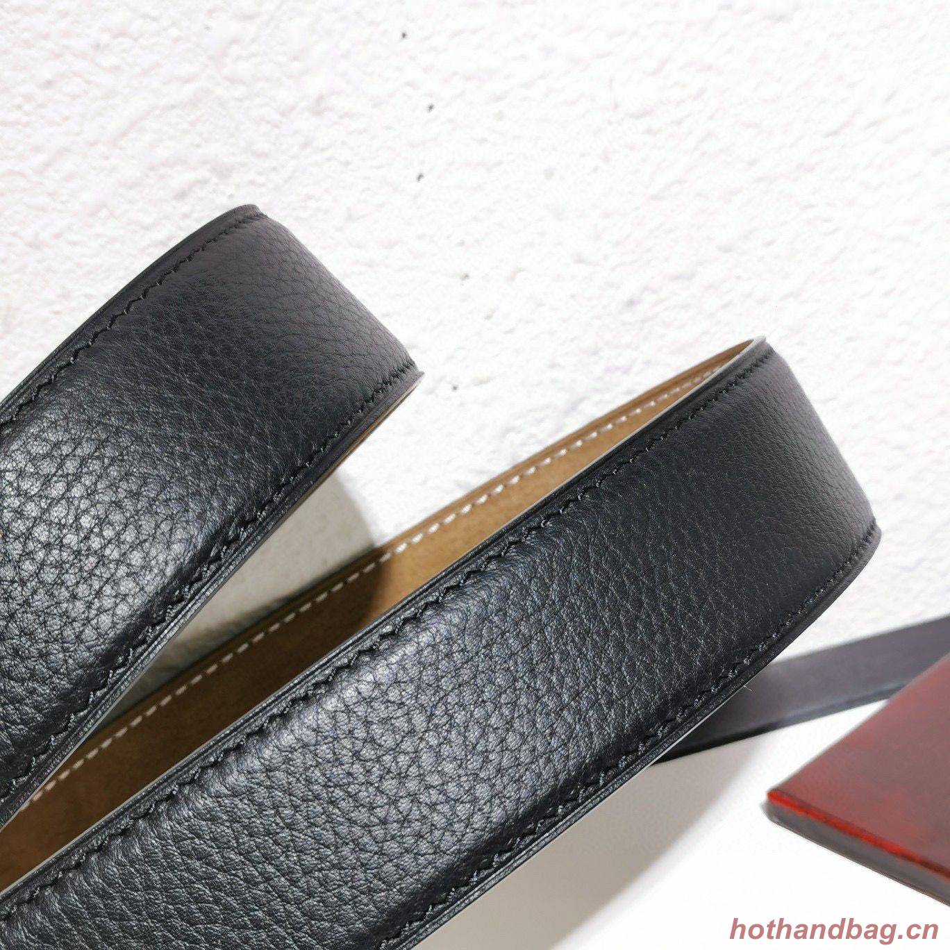 Louis Vuitton Leather Belt 38MM M0199 Black