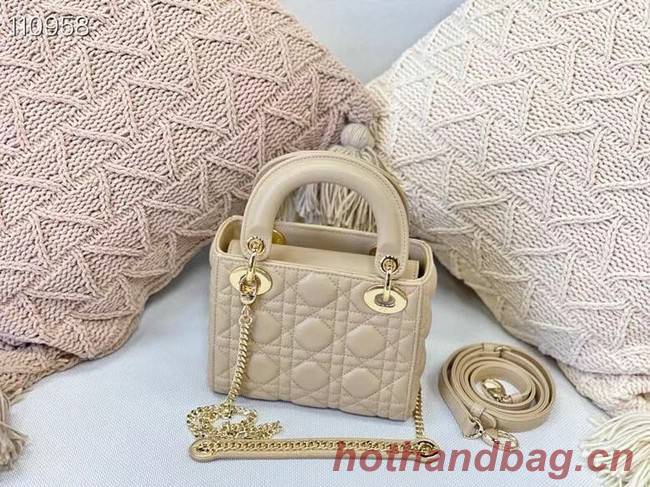 MINI LADY DIOR BAG Cannage Lambskin M0505OC Beige