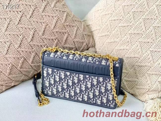 Dior 30 MONTAIGNE BAG Oblique Embroidery M9207 Blue