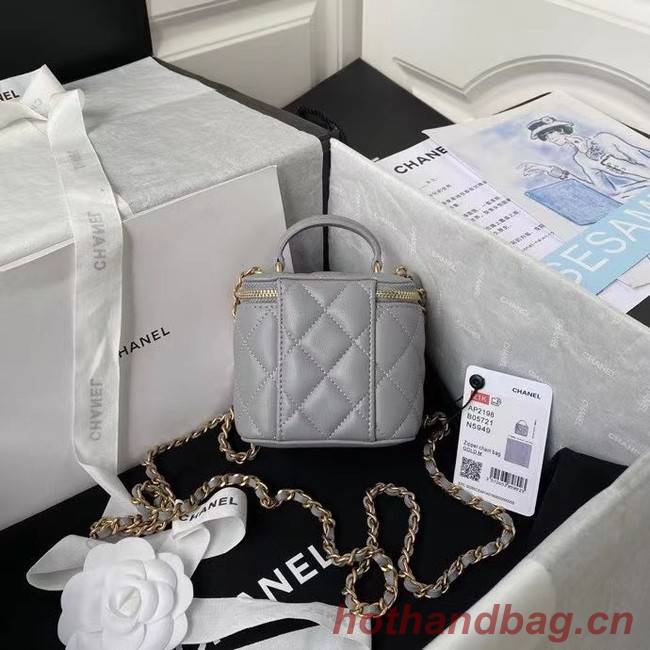 Chanel Original Small classic chain box handbag AP2198 grey