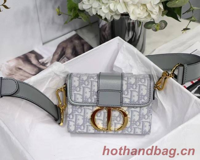 Dior 30 MONTAIGNE BOX BAG Oblique Jacquard M9204UT Gray