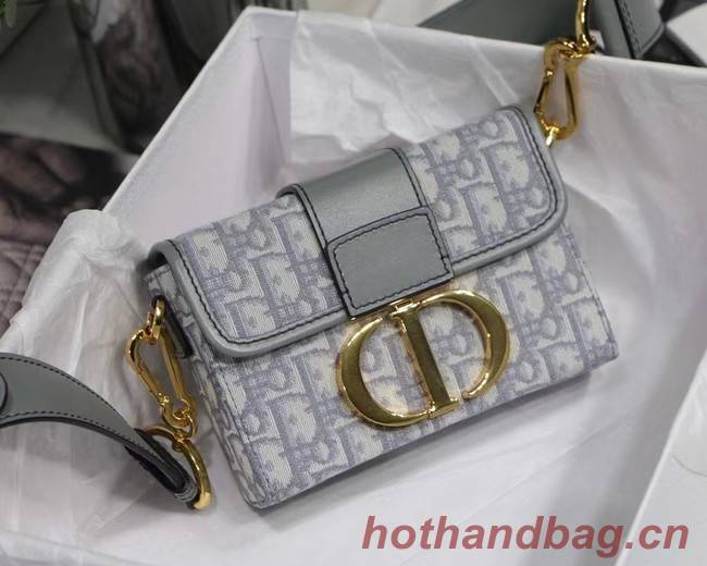 Dior 30 MONTAIGNE BOX BAG Oblique Jacquard M9204UT Gray