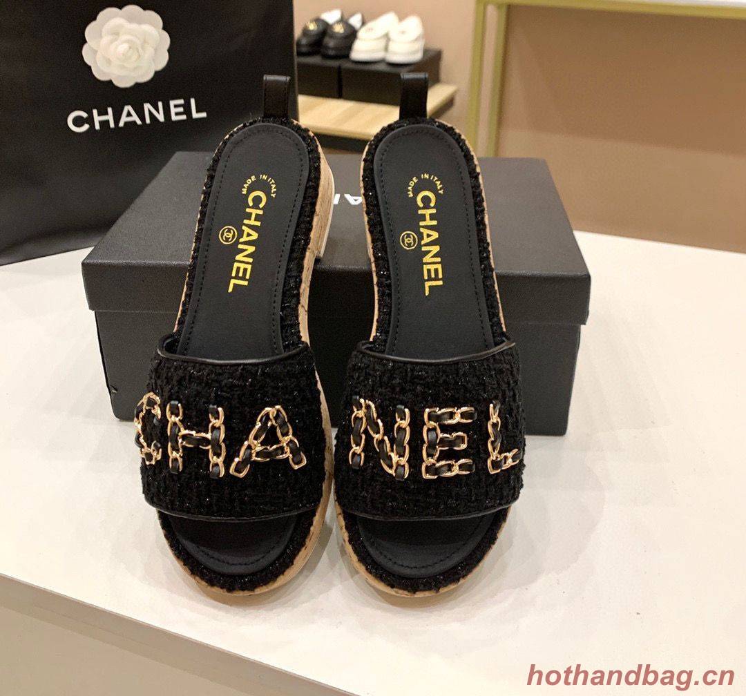 Chanel Slipper Shoes CH27963 Black