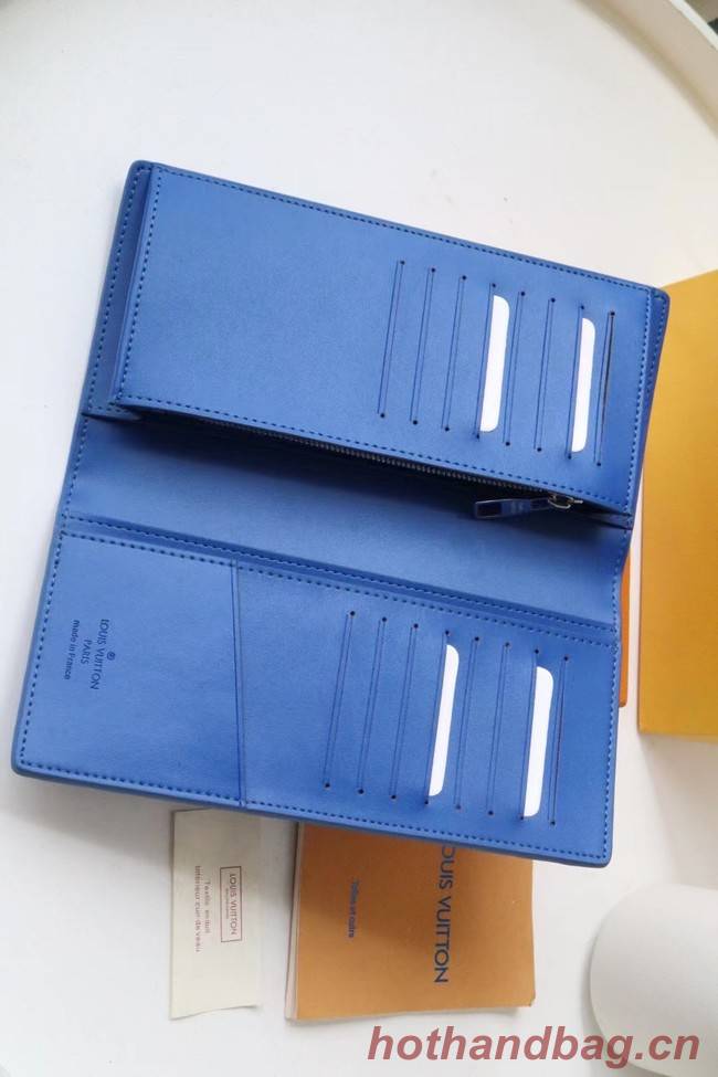 Louis Vuitton BRAZZA WALLET M80592 blue