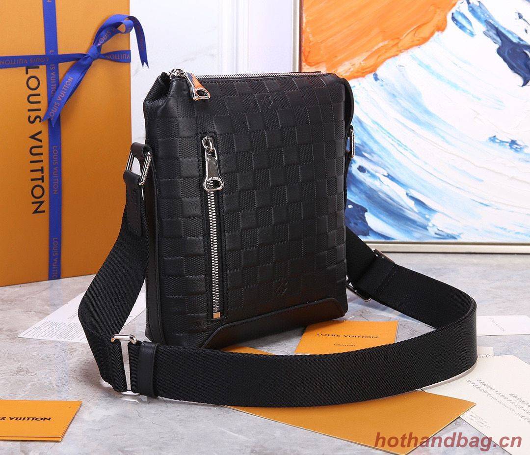 Louis Vuitton Discovery Messenger BB Original Leathe Bag N42418 Black