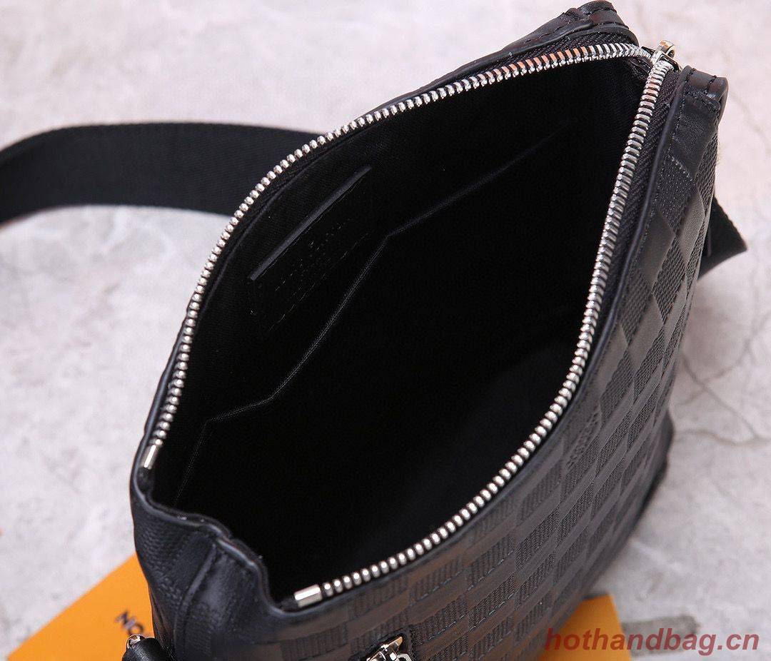 Louis Vuitton Discovery Messenger BB Original Leathe Bag N42418 Black