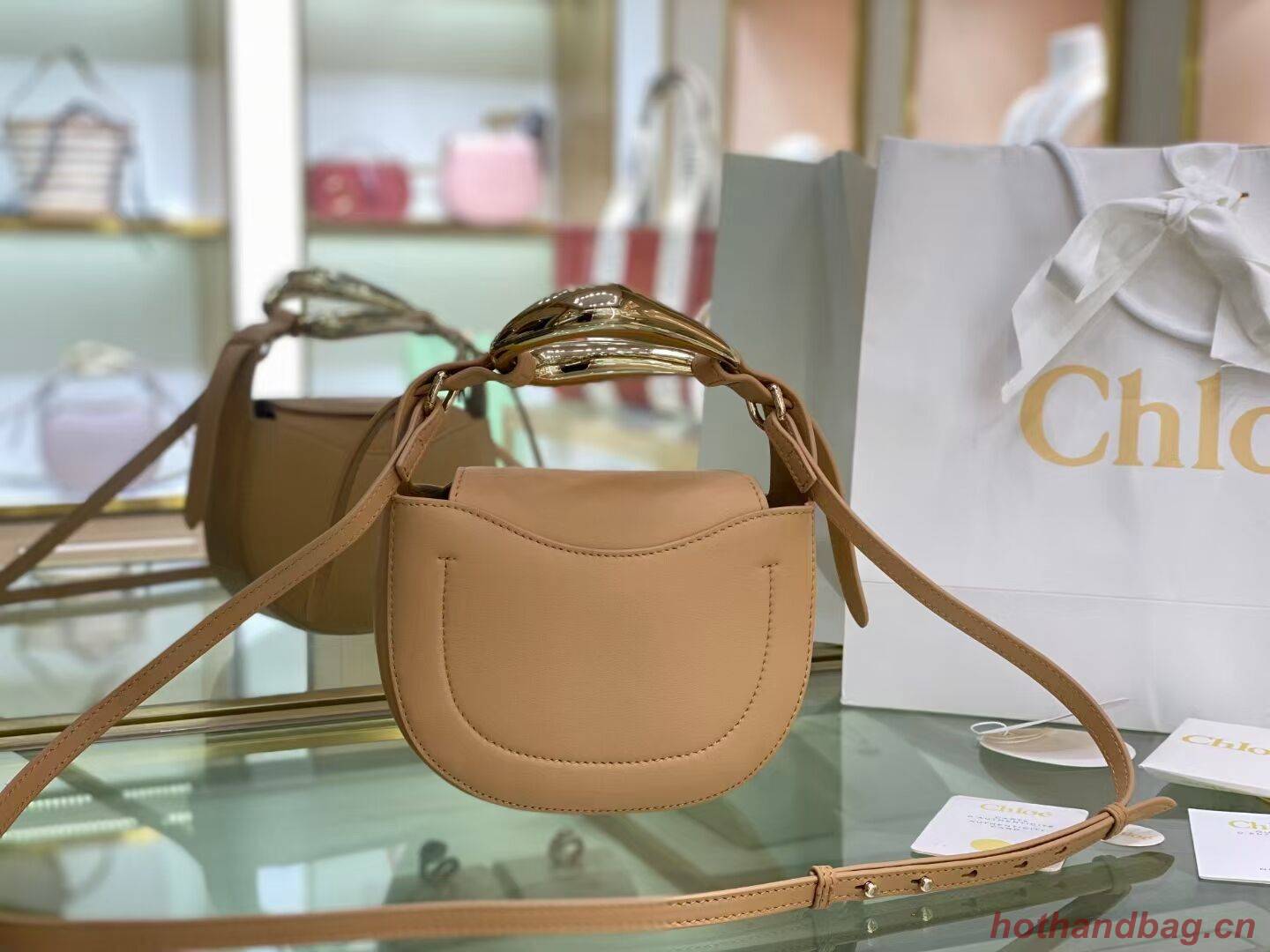 Chloe Original Calfskin Leather Bag 3S1350 Apricot