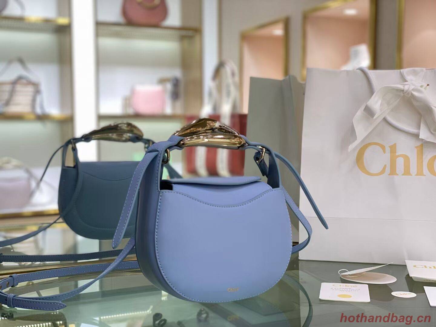 Chloe Original Calfskin Leather Bag 3S1350 sky blue