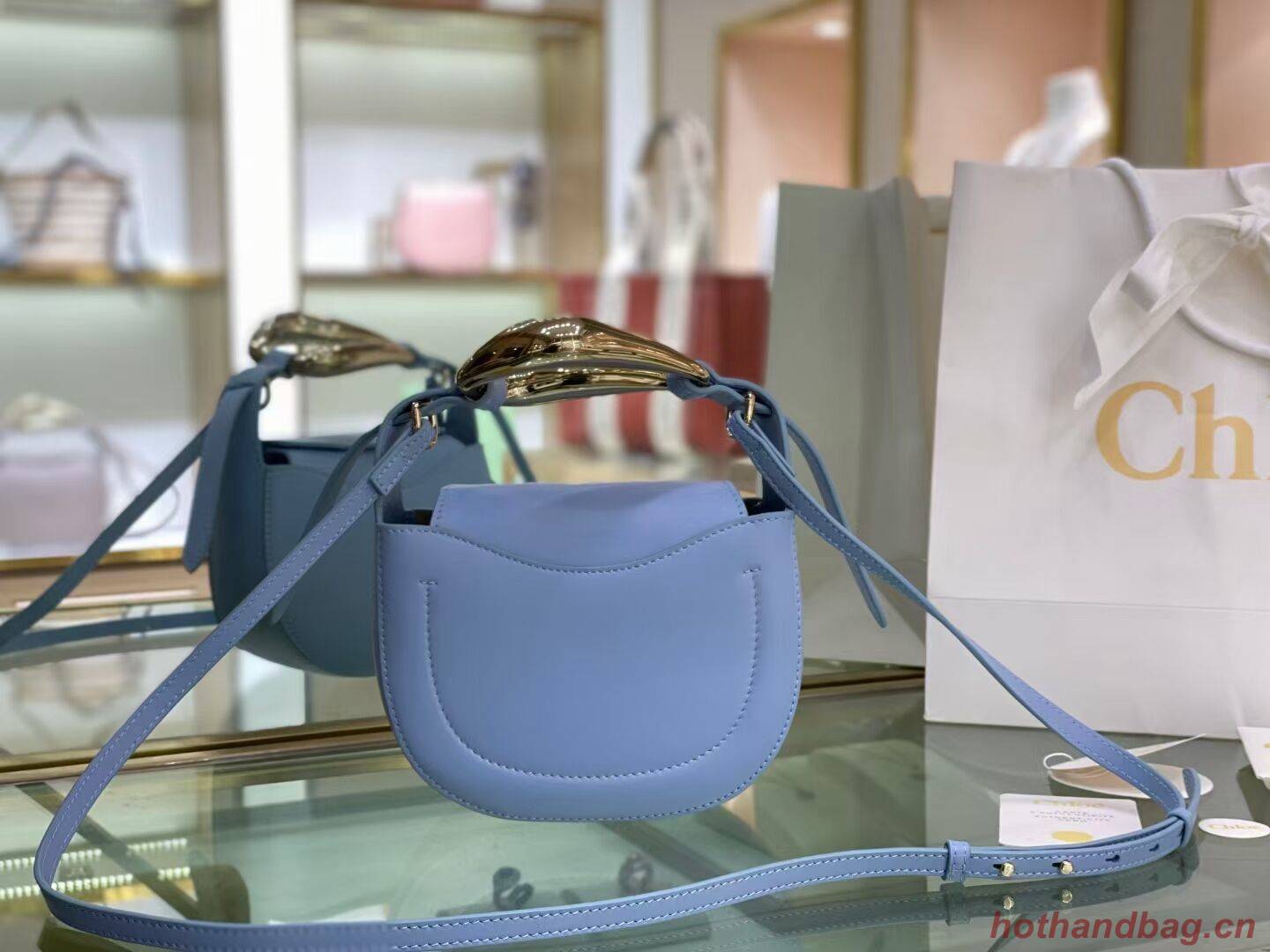 Chloe Original Calfskin Leather Bag 3S1350 sky blue