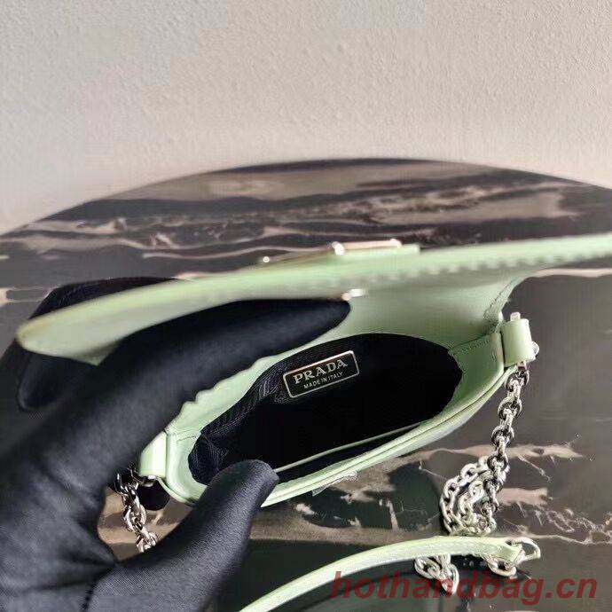 Prada Brushed leather mini-bag 1BH185 light green