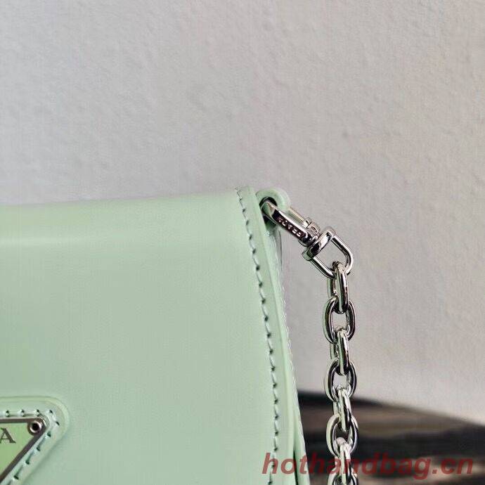 Prada Brushed leather mini-bag 1BH185 light green