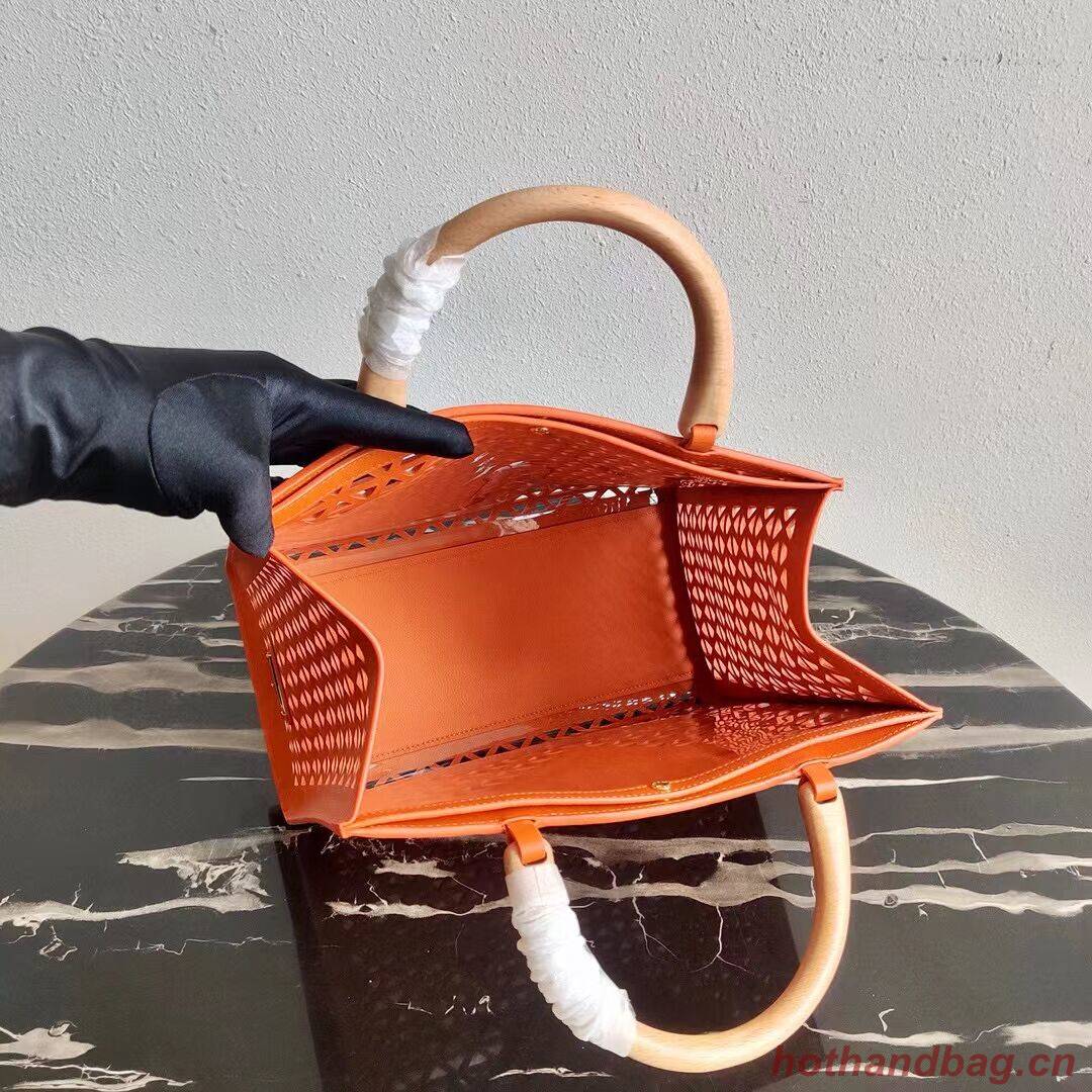 Prada leather tote bag 1AG405 orange