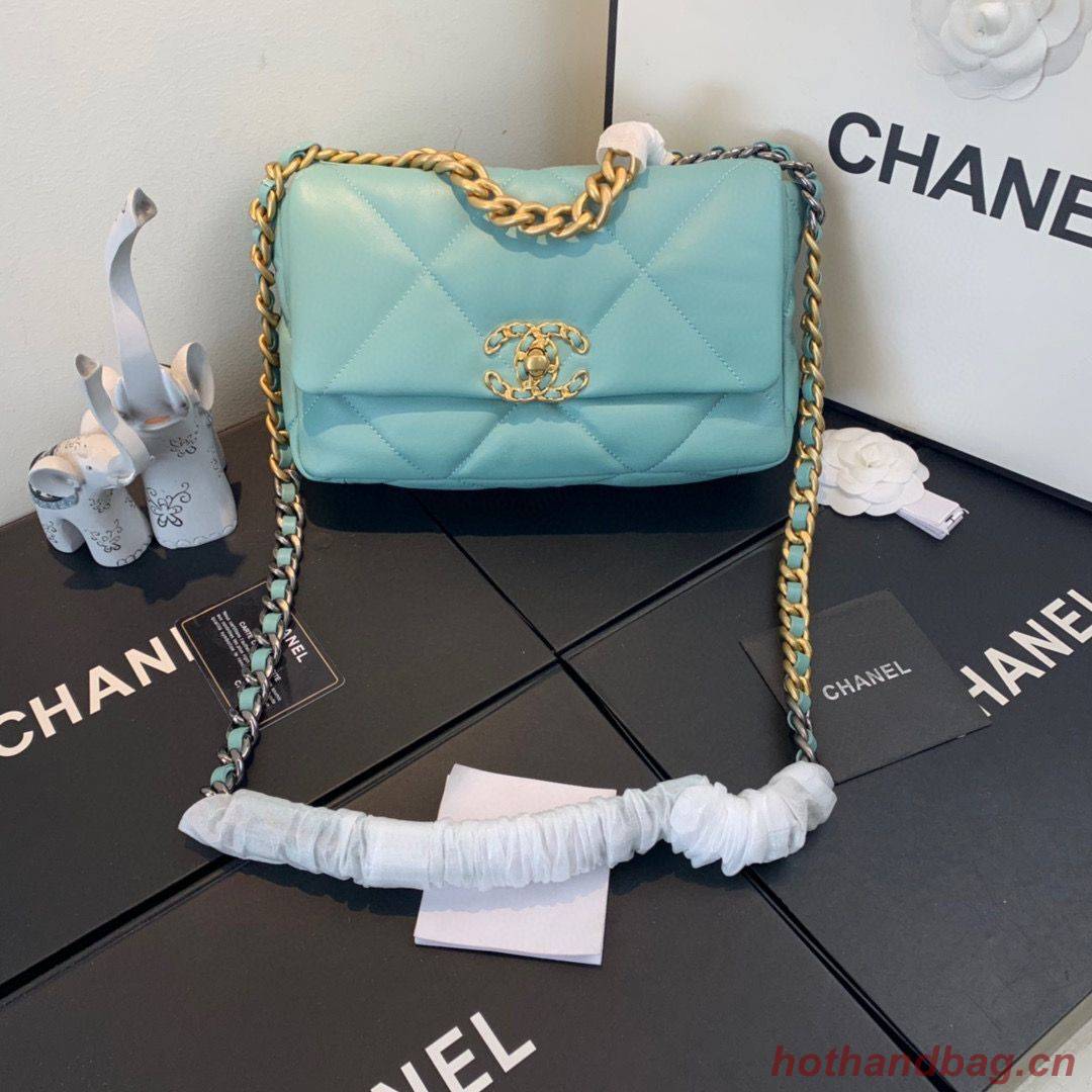 CHANEL 19 Flap Bag AS1160 AS1161 AS1162 Blue Sky