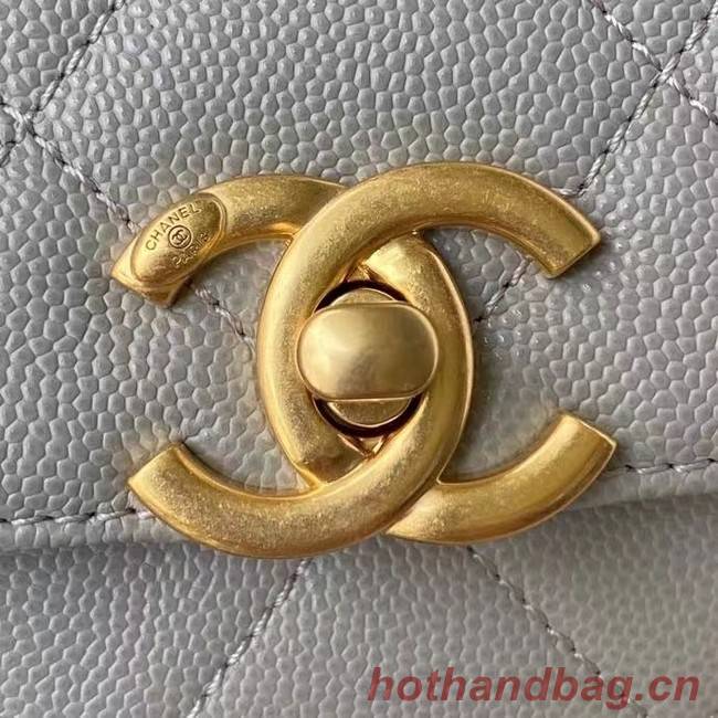 Chanel Flap Shoulder Bag Original leather AS2711 grey