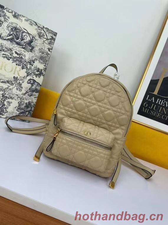 SMALL DIOR BACKPACK Cannage Lambskin M9222U Beige