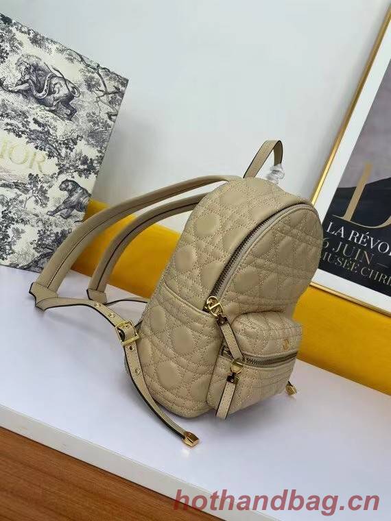 SMALL DIOR BACKPACK Cannage Lambskin M9222U Beige