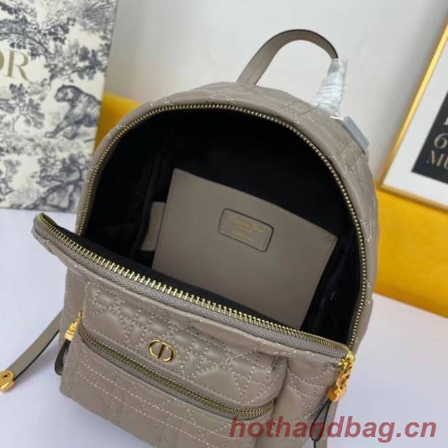 SMALL DIOR BACKPACK Cannage Lambskin M9222U Taupe