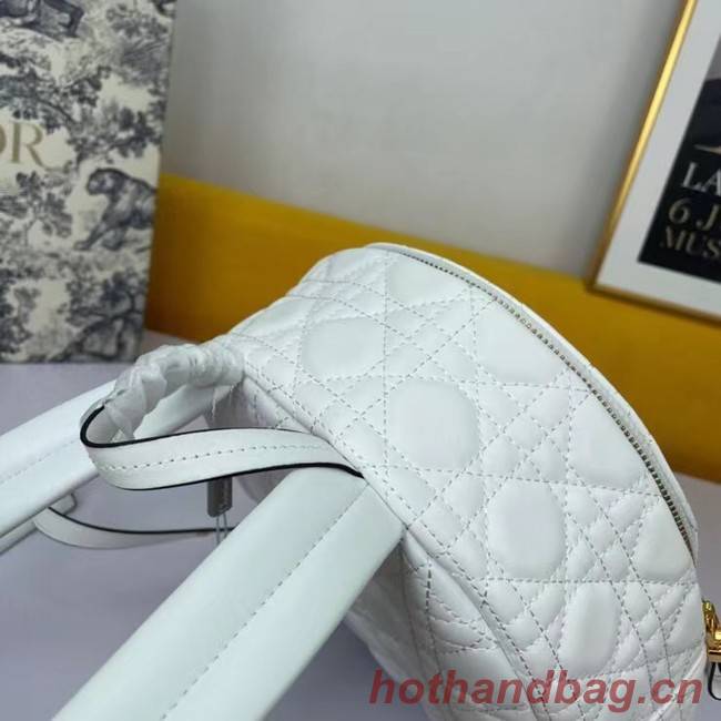 SMALL DIOR BACKPACK Cannage Lambskin M9222U WHITE