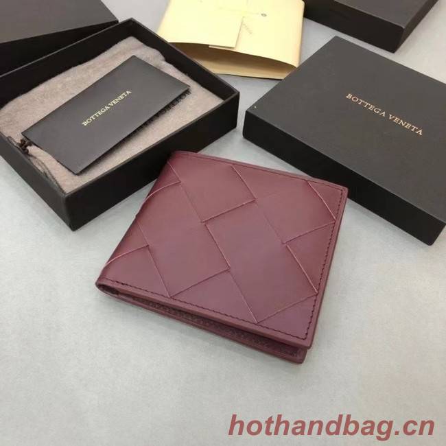 Bottega Veneta BI-FOLD WALLET 649603 Burgundy