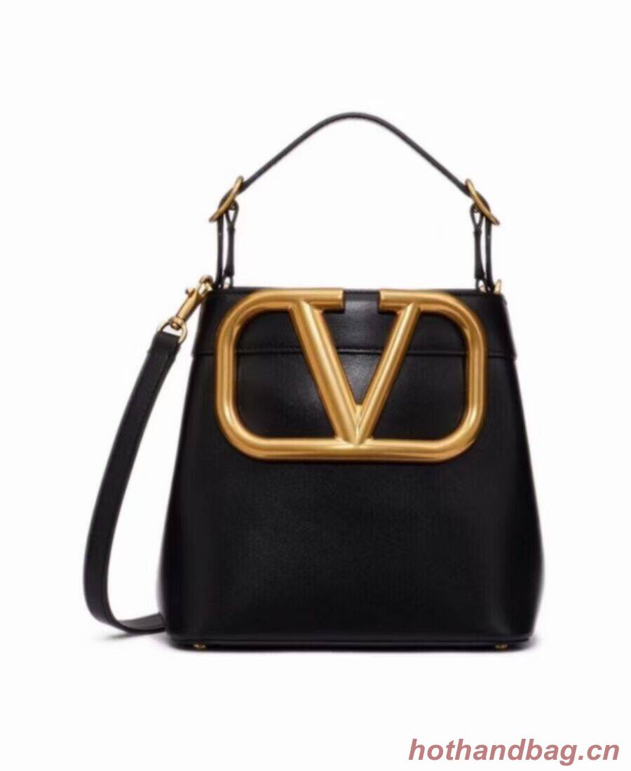 VALENTINO calf leather handbag V0754 black