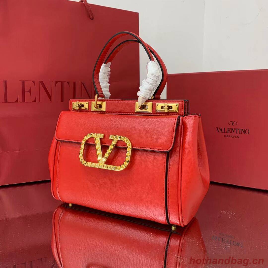 VALENTINO calf leather handbag V0754 red