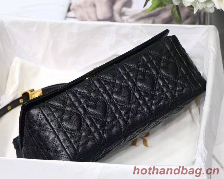 MEDIUM DIORAMOUR DIOR CARO BAG Cannage Calfskin with Heart Motif M9242WNG BLACK