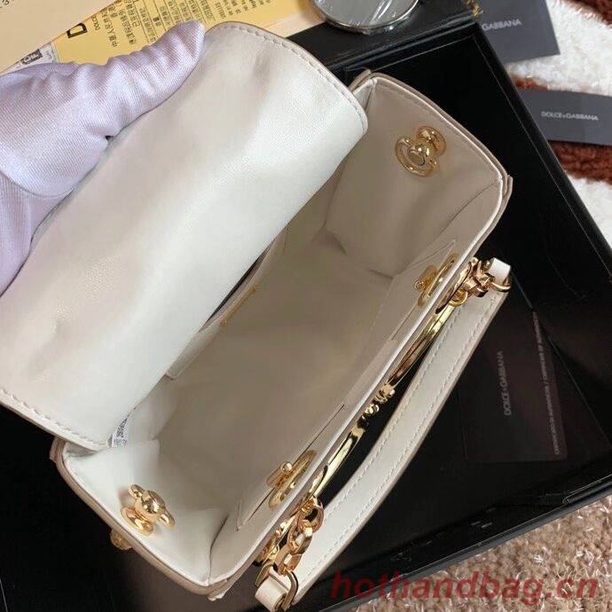 Dolce & Gabbana Origianl Leather Shoulder Bag 5158 white