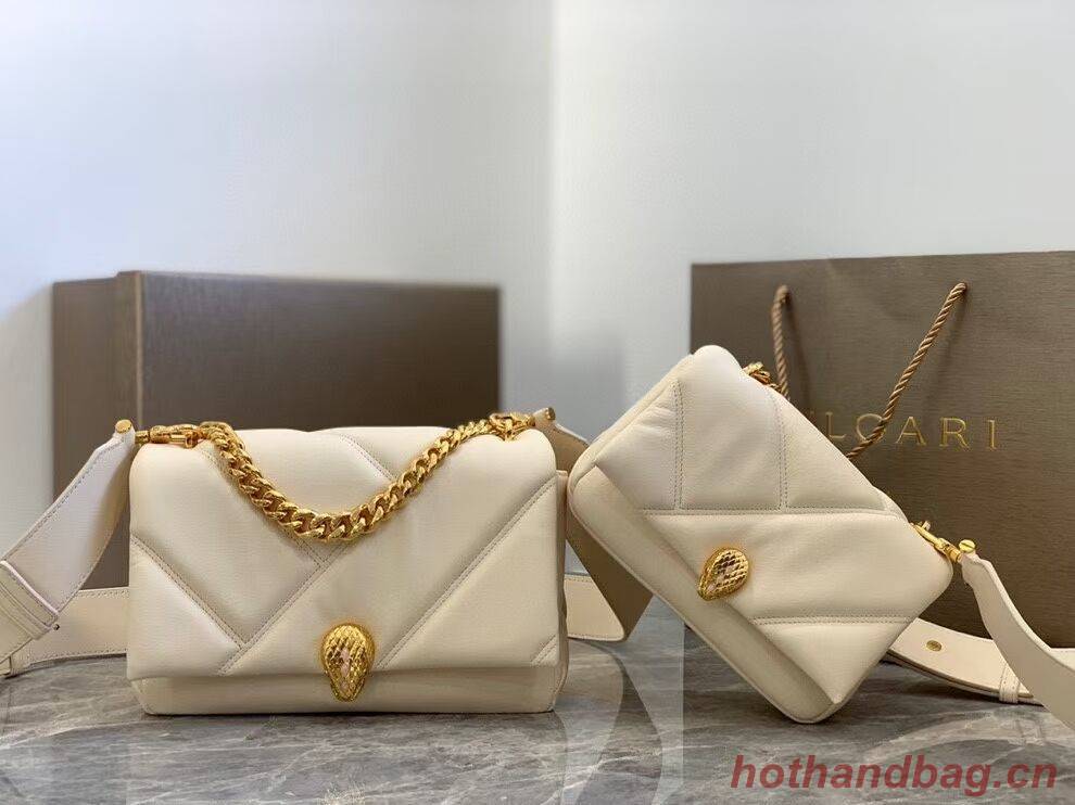 Bvlgari Serpenti Forever leather crossbody bag B219069 cream