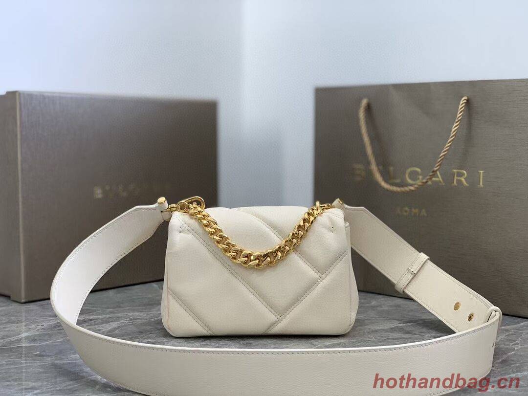 Bvlgari Serpenti Forever leather small crossbody bag B219068 cream