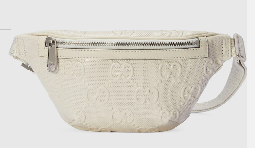 Gucci GG embossed belt bag 658582 white