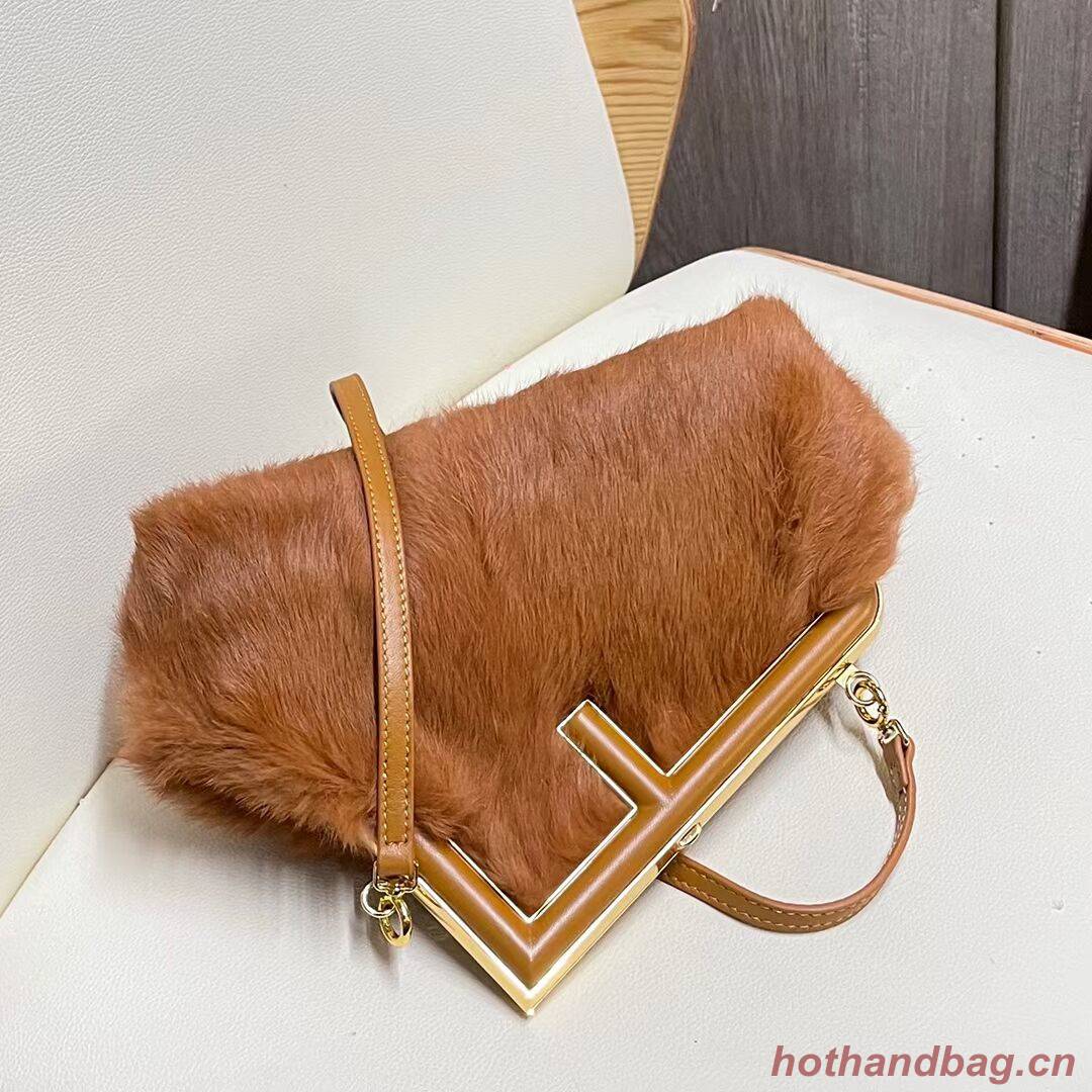 FENDI FIRST SMALL mink bag 8BP129A brown