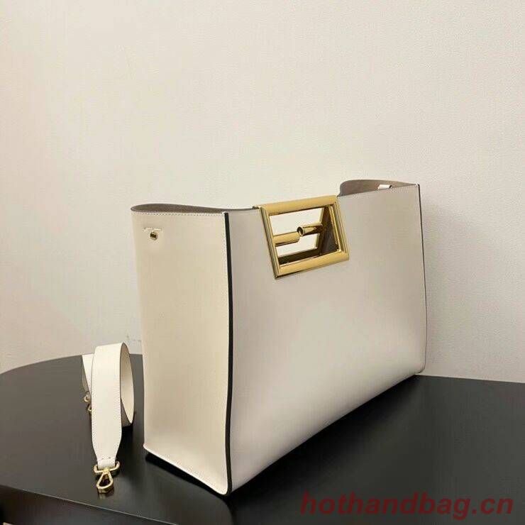 FENDI WAY MEDIUM White leather bag 8BH391AAI