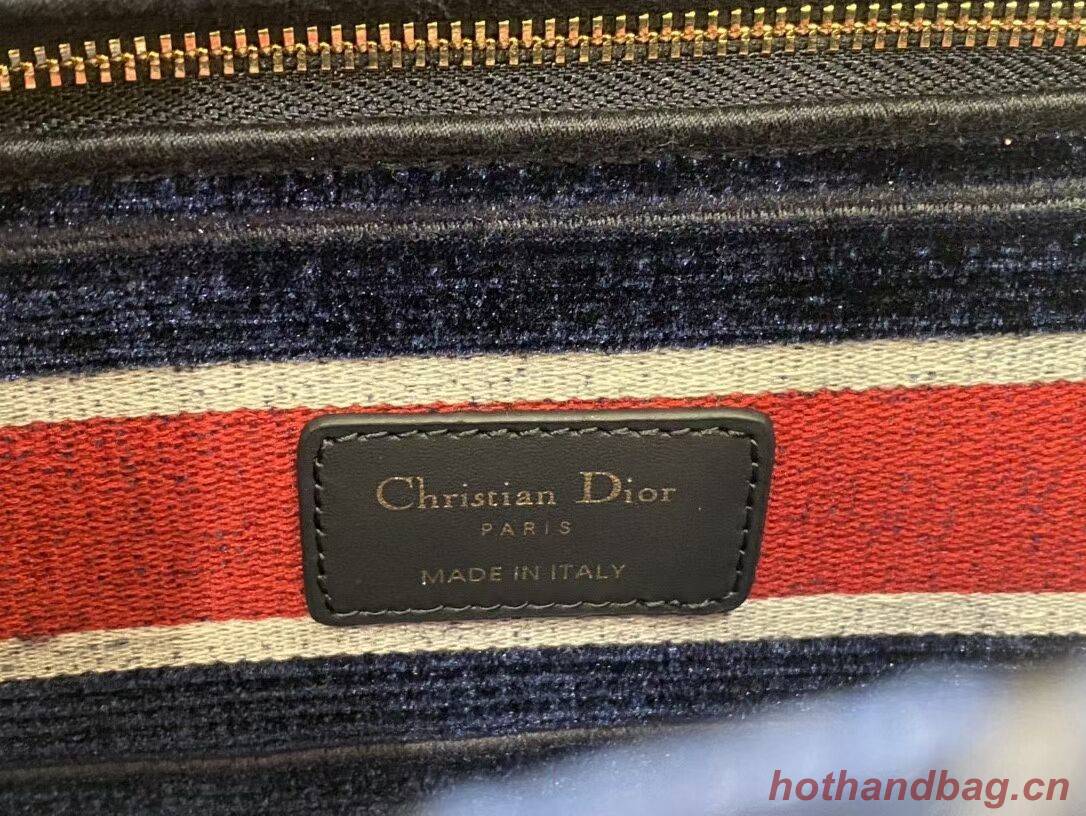 DIOR BOOK TOTE Velvet  M2030 Dark Blue