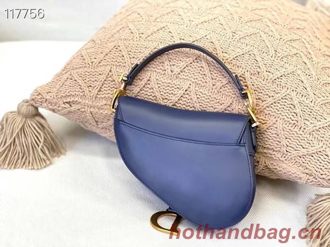 DIOR SMALL SADDLE BAG Calfskin M0445CW BLUE