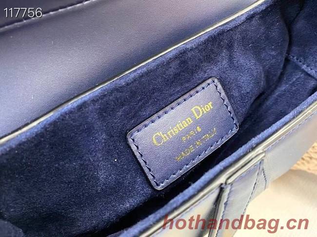 DIOR SMALL SADDLE BAG Calfskin M0445CW BLUE