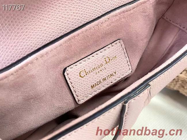 Dior SMALL SADDLE-TAS VAN KALFSLEER M0445CW  LIGHT PINK