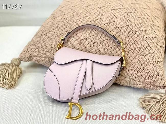 Dior SMALL SADDLE-TAS VAN KALFSLEER M0445CW  LIGHT PINK