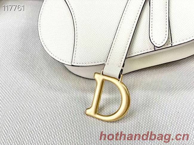 Dior SMALL SADDLE-TAS VAN KALFSLEER M0445CW WHITE