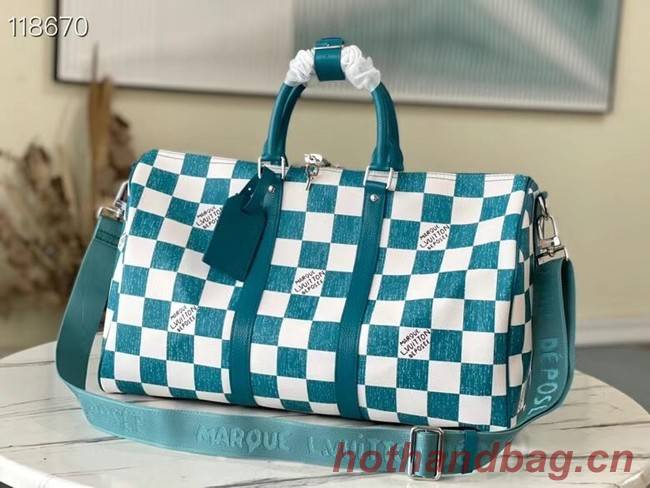 Louis Vuitton KEEPALL BANDOULIERE 45 N80404 Teal