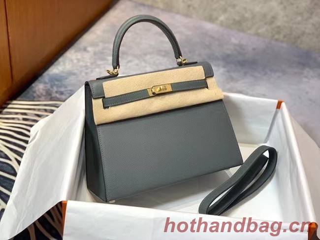 Hermes Original Epsom Leather KEL2578 Elephant grey